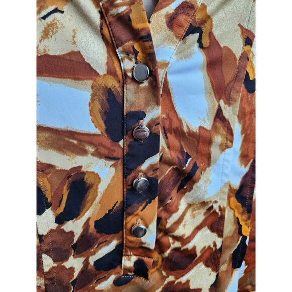 Cocomo Woman Popover Tunic sz 3X Abstract Print flutter sleeve office, career - Picture 3 of 8